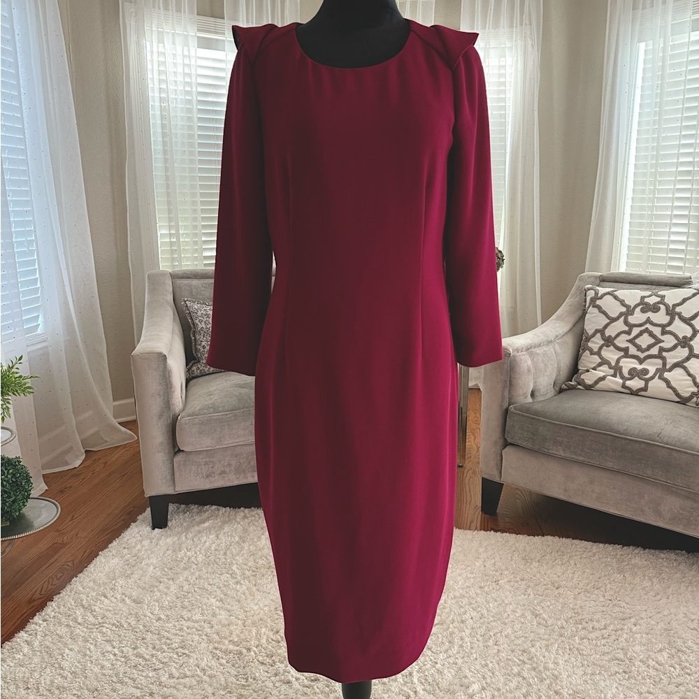 Rachel Roy stunning fushia red pencil dress 👗 with detail back size 10